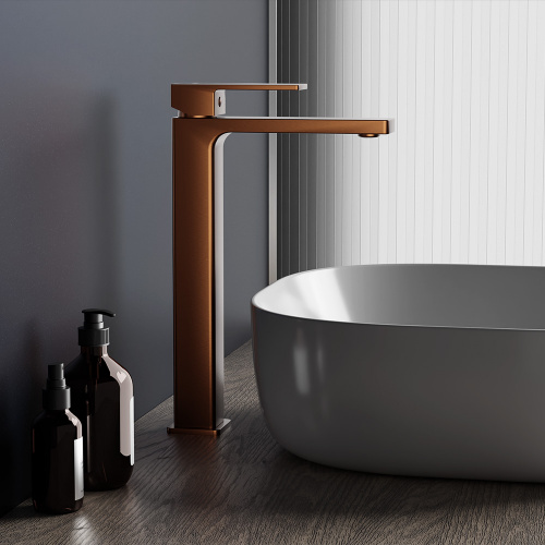 картинка 530250500 Gala, смеситель для раковины высокий, розовое золото от магазина Сантехстрой