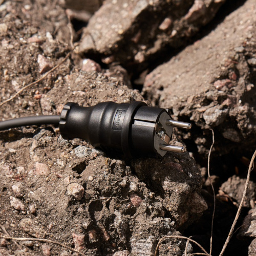 картинка Вилка прямая влагозащищенная,  с/з,  16 А,  IP44 каучук REXANT от магазина Сантехстрой