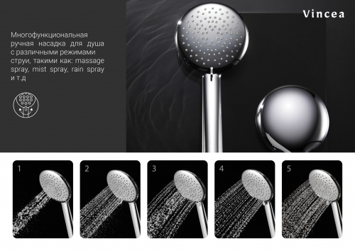 картинка Душевой комплект Esse VSFW-1E1CH, встраиваемый, 2 режима, ограничитель давления Hi Box, хром от магазина Сантехстрой
