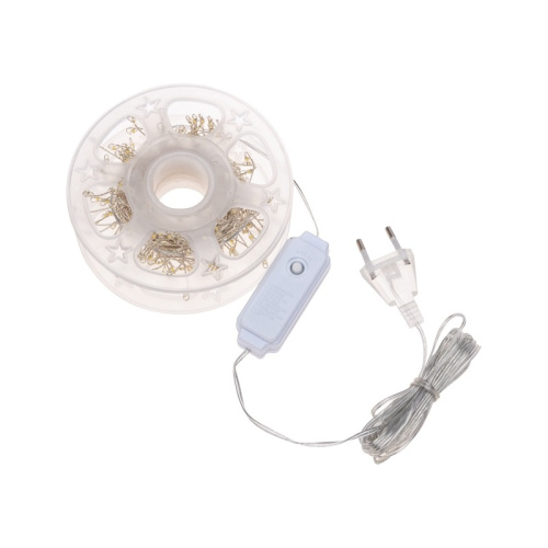 картинка Гирлянда роса Фейерверк с контроллером 20м,  500LED,  цвет свечения теплый белый,  на катушке NEON-NIGHT от магазина Сантехстрой