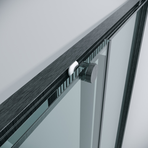 картинка Душевая перегородка 1/2 Grossman Galaxy 1/2.K33.01.10.42.00 (100х195) графит сатин,стекло прозрачное, 1 место от магазина Сантехстрой