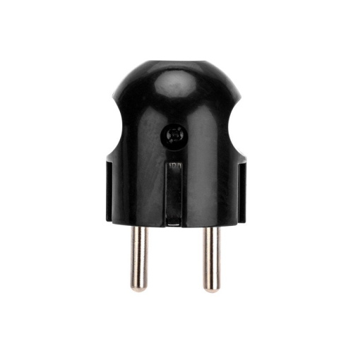 картинка Вилка Евро прямая с з/к 16А черная REXANT от магазина Сантехстрой