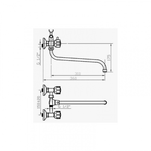 фото смеситель для ванны d-lin d146807, хром