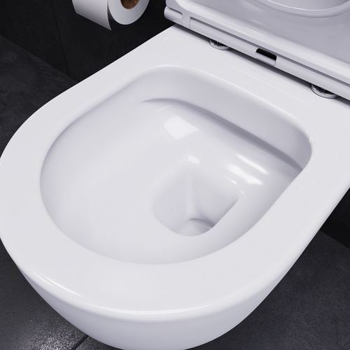 картинка DX86C1700SC Sirius подвесной унитаз безободковый с сиденьем микролифт от магазина Сантехстрой