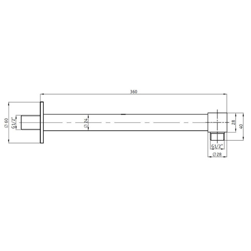 картинка Держатель верхнего душа пристенный RGW SP-121 от магазина Сантехстрой