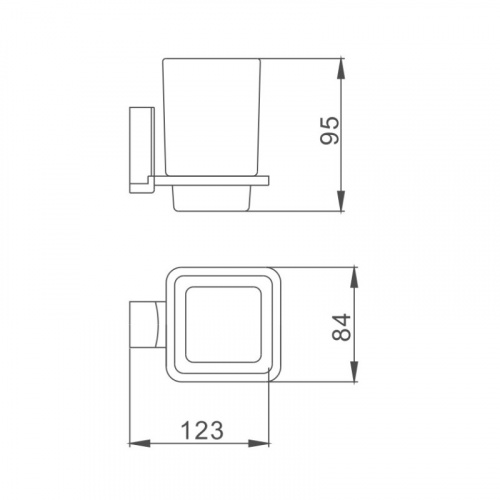 картинка Стакан для ванной комнаты D-Lin D210330, хром от магазина Сантехстрой