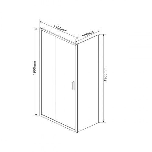 картинка Душевой уголок Garda VSR-1G8011CLGM, 1100*800, вороненая сталь, стекло прозрачное от магазина Сантехстрой