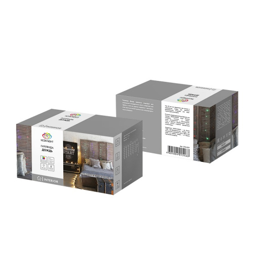 картинка Гирлянда Светодиодный Дождь 1,5х1м,  свечение с динамикой,  прозрачный провод,  230 В,  диоды МУЛЬТИКОЛОР от магазина Сантехстрой