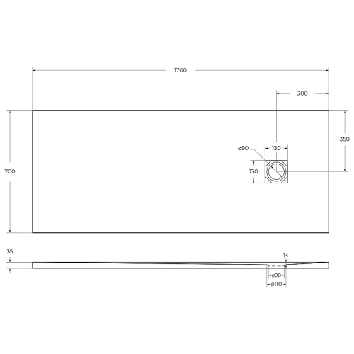 картинка Душевой поддон из искусственного камня BelBagno Uno 170x70 TRAY-MR-UNO-AH-170/70-35-W Белый от магазина Сантехстрой