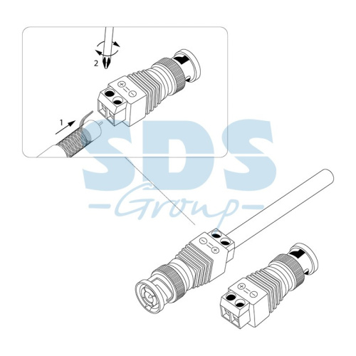 картинка Разъем BNC штекер с клеммной колодкой REXANT от магазина Сантехстрой