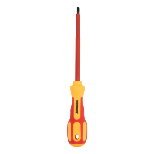 картинка Отвертка шлицевая диэлектрическая SL4х100мм,  до 1000В,  двухкомпонентная рукоятка REXANT от магазина Сантехстрой