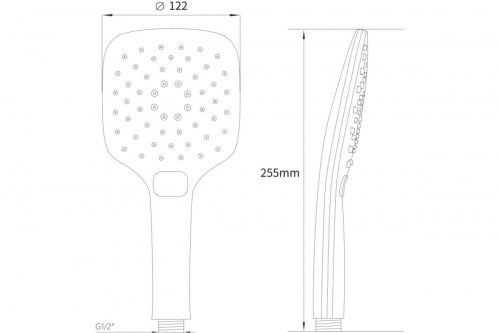 картинка Лейка для душа A-five A5-018 от магазина Сантехстрой