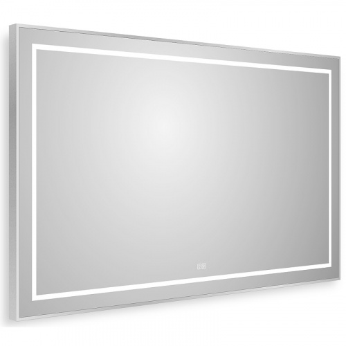 картинка Зеркало BelBagno Kraft 120 SPC-KRAFT-1200-800-LED-TCH-WARM с подсветкой Сатин с сенсорным выключателем и подогревом от магазина Сантехстрой