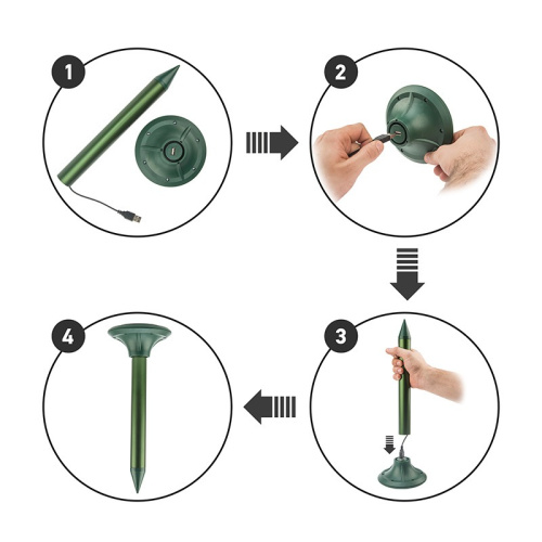 картинка Ультразвуковой отпугиватель кротов на солнечной батарее (R30) REXANT от магазина Сантехстрой