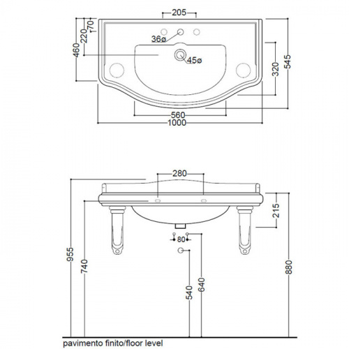 картинка KERASAN Retro Крепление для раковин от магазина Сантехстрой