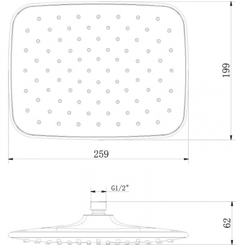 картинка Лейка для верхнего душа Lemark, 1-функциональная (LM8133C) от магазина Сантехстрой