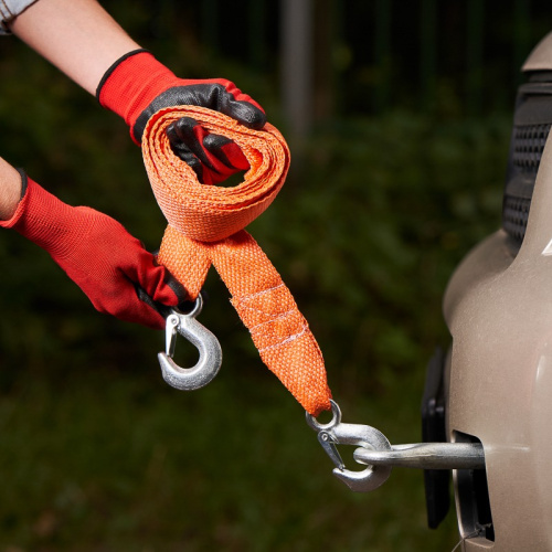 картинка Трос буксировочный REXANT 2.5 т,  5 м,  с двумя крюками от магазина Сантехстрой