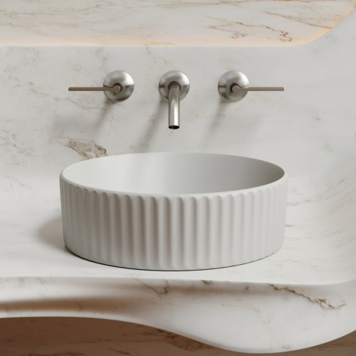 картинка CN6057MSG Умывальник чаша накладная круглая (цвет Серый Матовый) Element 360*360*115мм от магазина Сантехстрой