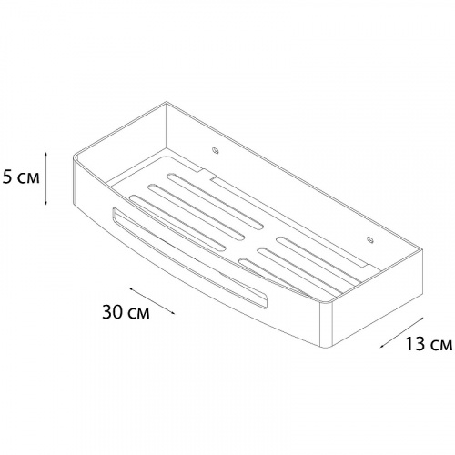 картинка Полка прямоугольная одноэтажная FIXSEN Hotel графит (FX-31003Q) от магазина Сантехстрой