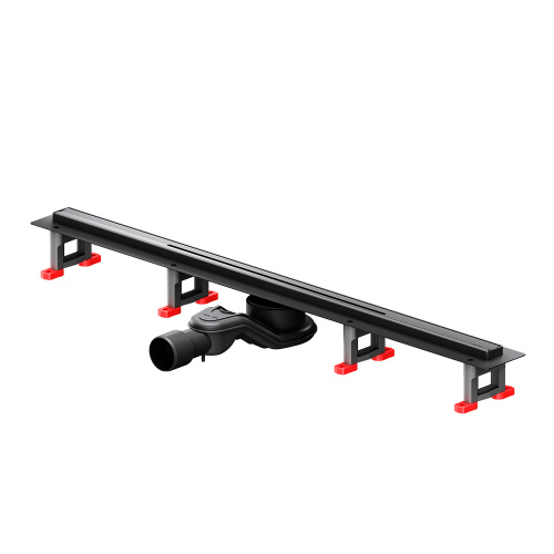 картинка W01SC-S11-080-05BM MasterFlow Трап для душа линейный универс затвор Slim line 80см цвет черн мат от магазина Сантехстрой
