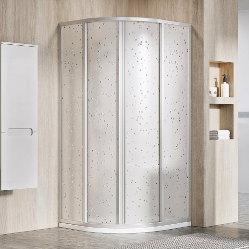 картинка Душевой уголок Ravak Supernova SKCP4-90 90x90 3117OU0211 профиль Сатин витраж пластик Pearl от магазина Сантехстрой
