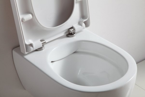 картинка Унитаз SSWW CT2038V (485*360*330) подвесной БЕЗОБОДКОВЫЙ с тонкой крышкой, 1 место от магазина Сантехстрой