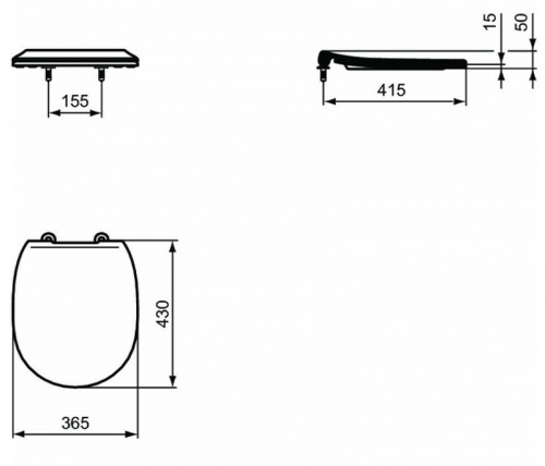 картинка Сиденье для унитаза Ideal Standard Connect E772401 Белое с микролифтом от магазина Сантехстрой