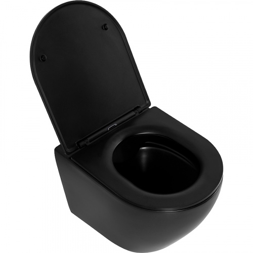 картинка Унитаз BelBagno Colorato BB062CHR-MB подвесной Черный без сиденья от магазина Сантехстрой