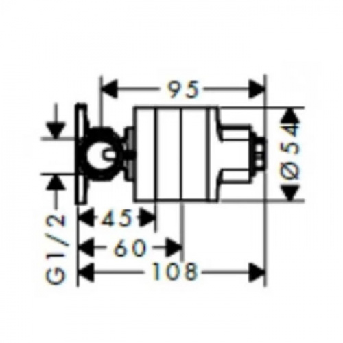 картинка HG Bidette E Встраиваемая часть для смесителя гигиенического душа (СО СКЛАДА продаем с арт 29233/29232) от магазина Сантехстрой