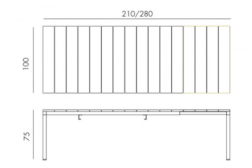 картинка NARDI, Италия Стол раздвижной Rio 210, белый от магазина Сантехстрой