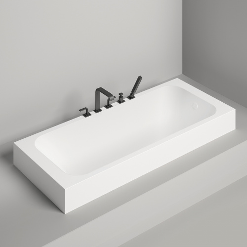 картинка Salini ORLANDA Встраиваемая ванна 1700х700х600мм, прямоуг. чаша, мат-л: S-Sense, глянцевый, белый (без слива-перелива!) от магазина Сантехстрой