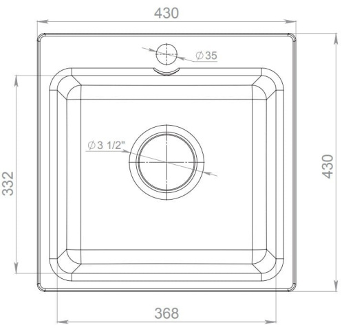 картинка Мойка кухонная GranFest Smart SM 430 песочный от магазина Сантехстрой