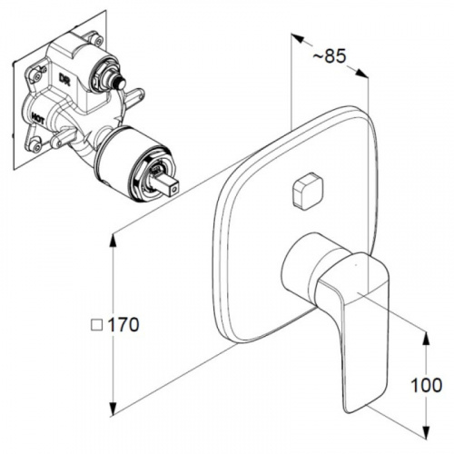 фото смеситель для ванны kludi ameo 416590575