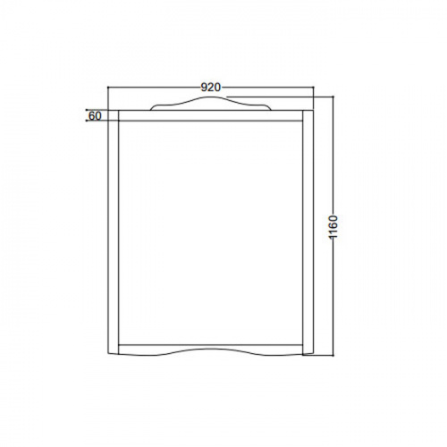 картинка KERASAN Retro Зеркало в деревянной раме 92xh116, цвет белый матовый от магазина Сантехстрой