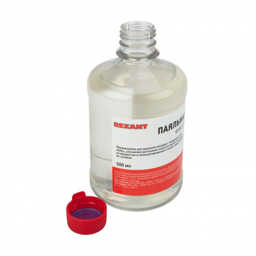 картинка Флюс для пайки REXANT,  ПАЯЛЬНАЯ КИСЛОТА,  500 мл,  флакон от магазина Сантехстрой