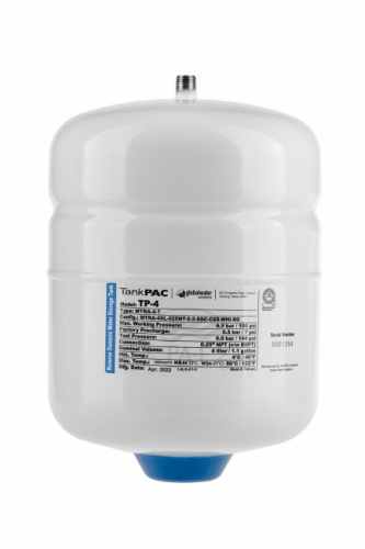 картинка Накопительный бак TP-4 1 gal (4 л) TankPac metal  1/4'' NPT (кран в комплекте) от магазина Сантехстрой