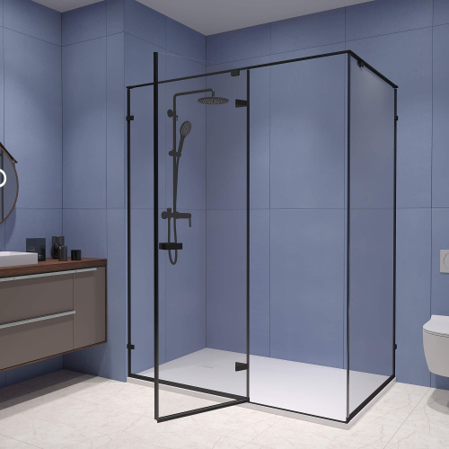 картинка Душевой уголок RGW SV-040-B 120* 90*200 профиль Чёрный стекло Прозрачное от магазина Сантехстрой
