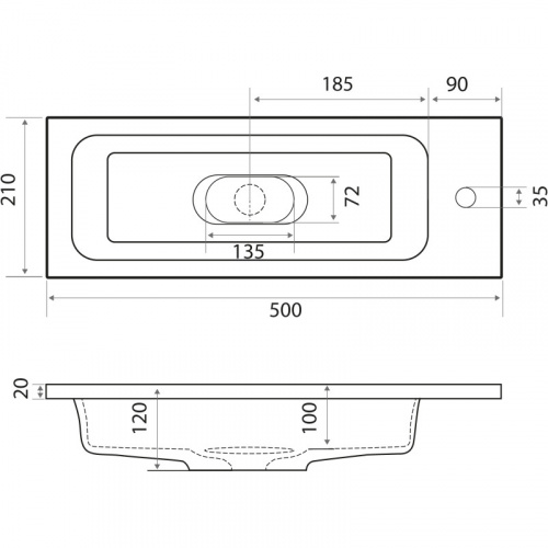 картинка Раковина 50х21 см Grossman Модуль 4627173210607 от магазина Сантехстрой