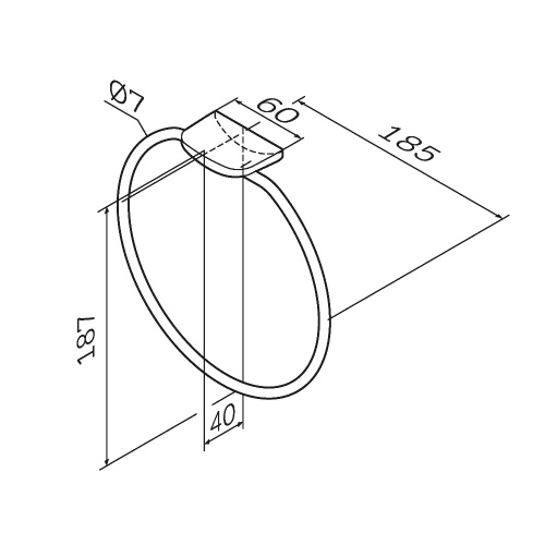 картинка A50A34400 Inspire V2.0, Кольцо для полотенец, хром, шт от магазина Сантехстрой