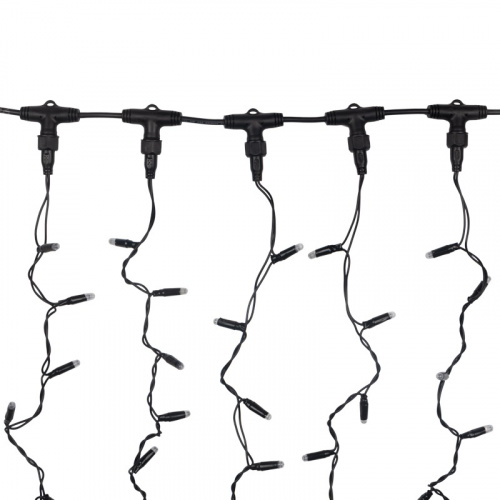 картинка Гирлянда Светодиодный Дождь 2х1,5м,  постоянное свечение,  черный провод,  230 В,  диоды БЕЛЫЕ от магазина Сантехстрой