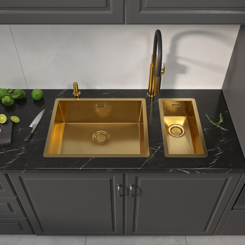 картинка Кухонная мойка Reflexion Como RX2054GD брашированное золото от магазина Сантехстрой
