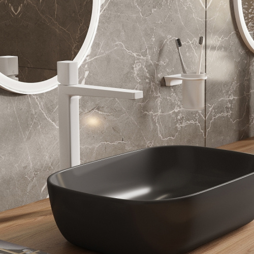 картинка Смеситель для раковины WasserKRAFT Saale 9503H Белый матовый от магазина Сантехстрой
