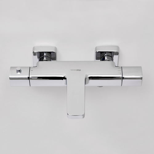 фото смеситель для ванны wasserkraft naab 8611 thermo с термостатом хром