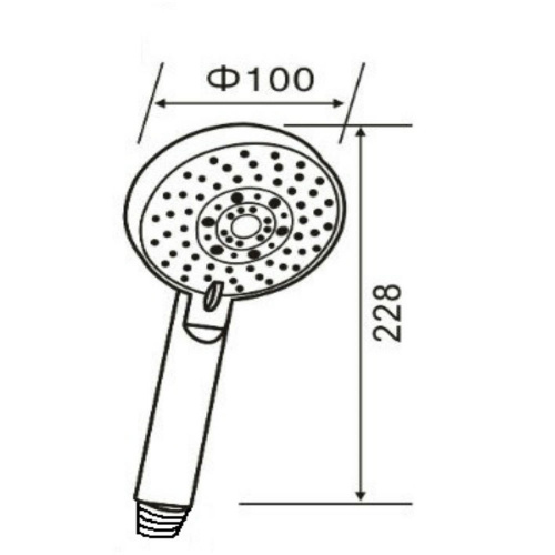 картинка Лейка для душа Agger Splash A02 d 100 мм, 5 режимов, хром от магазина Сантехстрой