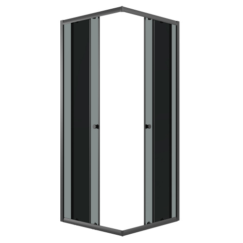 картинка Душевое ограждение Niagara Eco NG-1008-14QT (80х80х190) квадрат,раздвижное,черный,стекло тонированное,1 место от магазина Сантехстрой