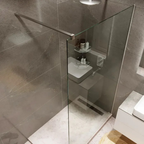 картинка Душевая перегородка, ограждение Reflexion RX20090CCR-18 Walk in 200x90см, прозрачное закаленное стекло 8мм, хромированный профиль от магазина Сантехстрой