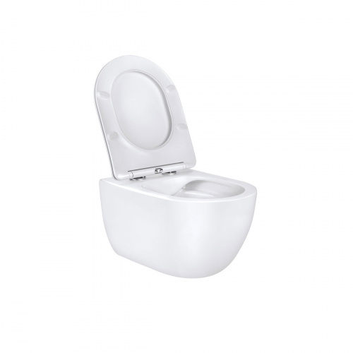 картинка Унитаз подвесной Evo VT1-34 безободковый, цвет белый, ультратонкое soft-close сиденье от магазина Сантехстрой