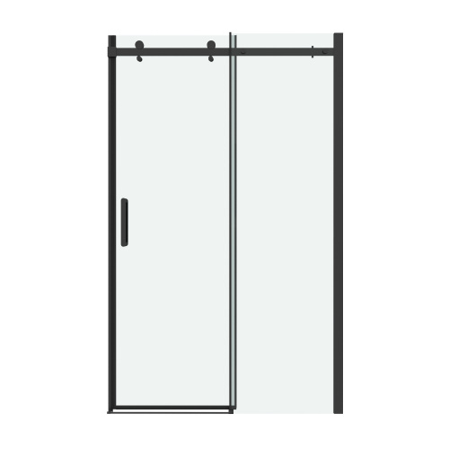 картинка Дверь в нишу Grossman Classic 100.K33.04.110.21.00 (110х195) черный матовый,стекло прозрачное,раздвижная, 1 место от магазина Сантехстрой