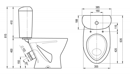 картинка Santeri Версия Унитаз-компакт с сидением стандарт от магазина Сантехстрой