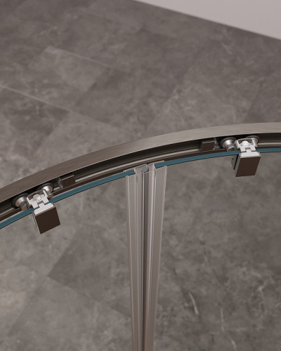 картинка Душевой уголок Cezares Molveno 110x110 MOLVENO-R-22-90+20-C-GM-IV профиль Оружейная сталь стекло прозрачное от магазина Сантехстрой